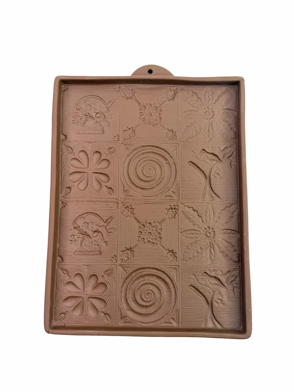 Hartstone USA Brown Vintage Embossed Shortbread Cookie Press Rectangle Mold